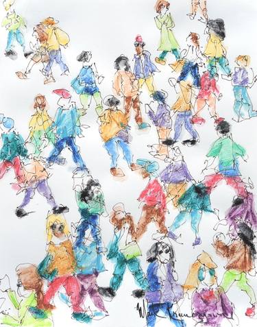 Original Figurative People Drawings by Mark Krawczynski