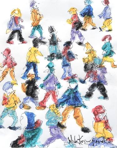 Original People Drawing by Mark Krawczynski