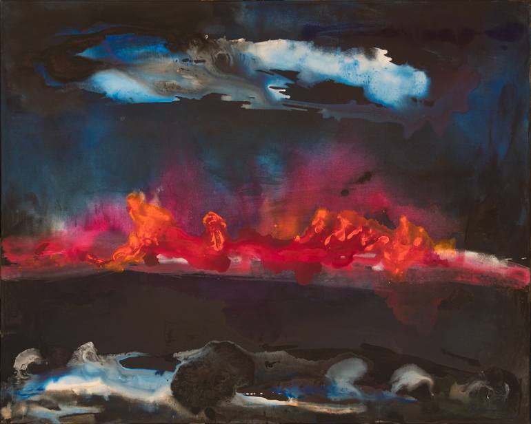Original Abstract Painting by Rani B Knobel | Abstract Art on Canvas | Mysteries of the Night