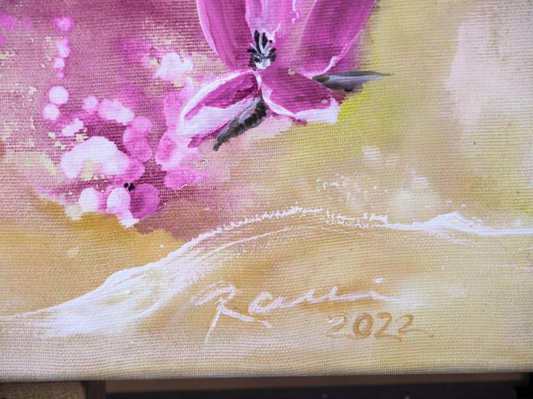 Original Fauvism Floral Painting by Rani B Knobel
