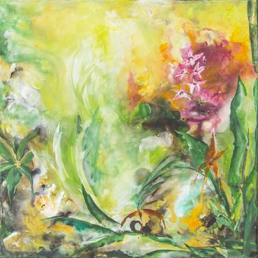 Original Abstract Botanic Paintings by Rani B Knobel