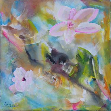 Original Contemporary Floral Painting by Rani B Knobel