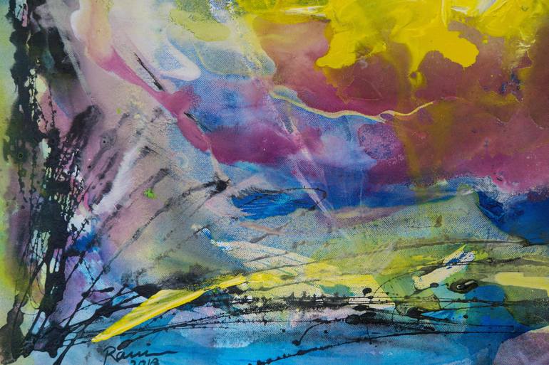Original Abstract Expressionism Abstract Painting by Rani B Knobel