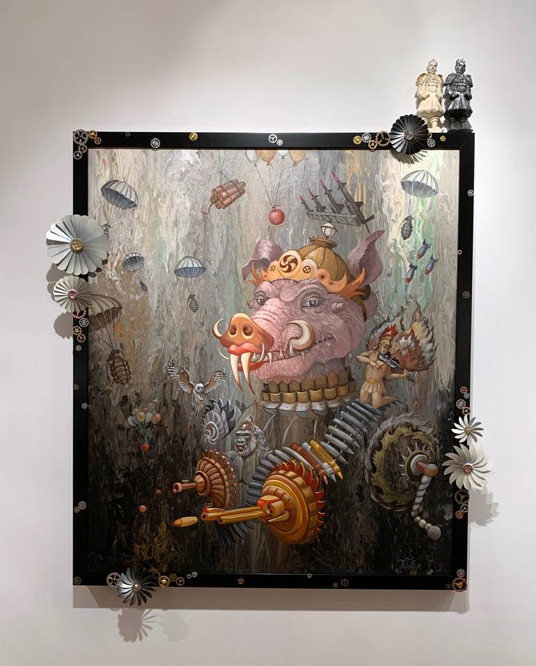 Original Figurative Animal Painting by Laura Junge