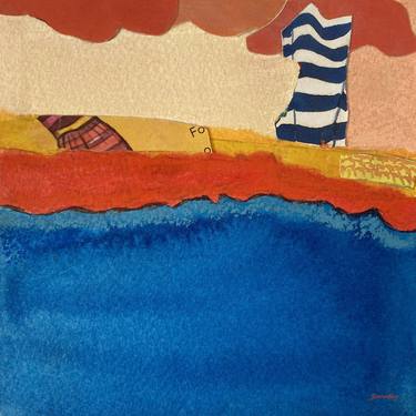 Original Abstract Beach Collage by Joanne Donnelly