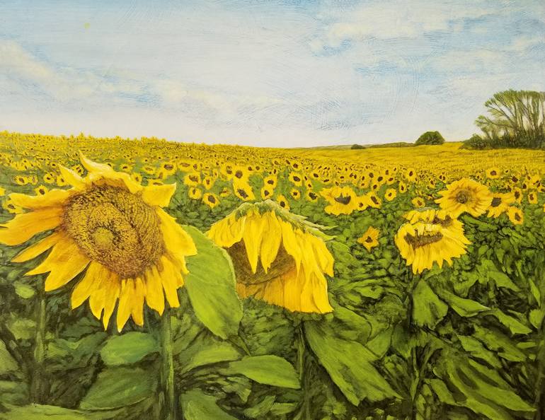 Sunflowers Painting By Steven Brock Saatchi Art