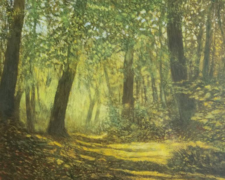 Forrest Sunlight Painting by Steven Brock Saatchi Art