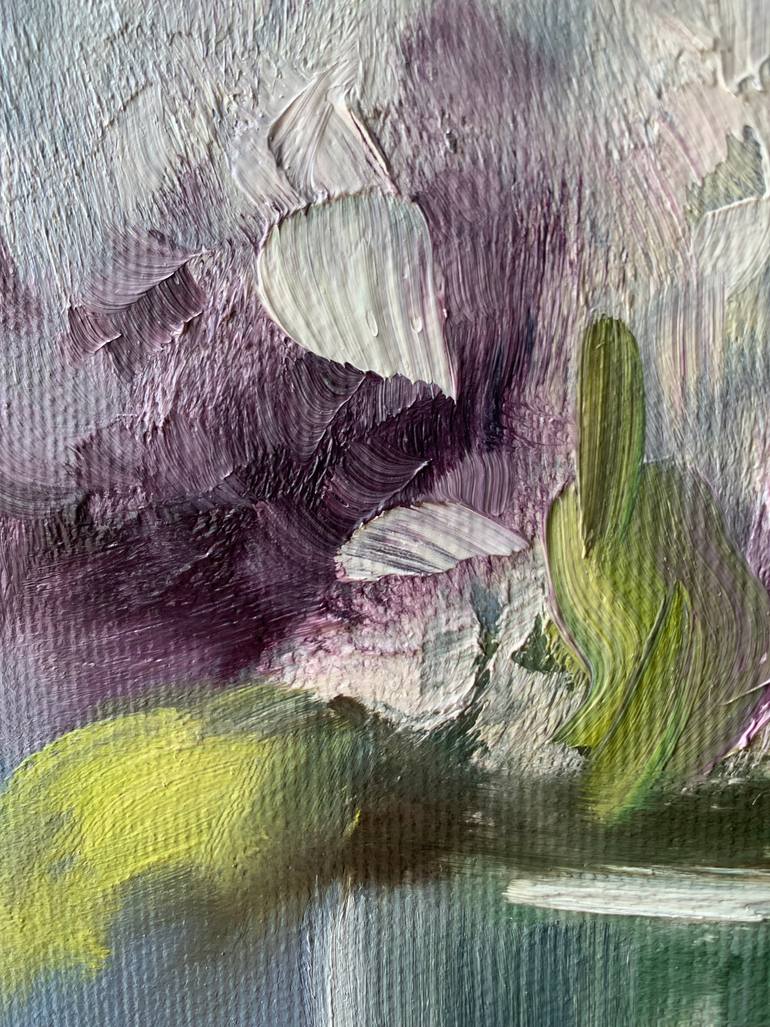 Original Art Deco Floral Painting by Veronika Vorontsova