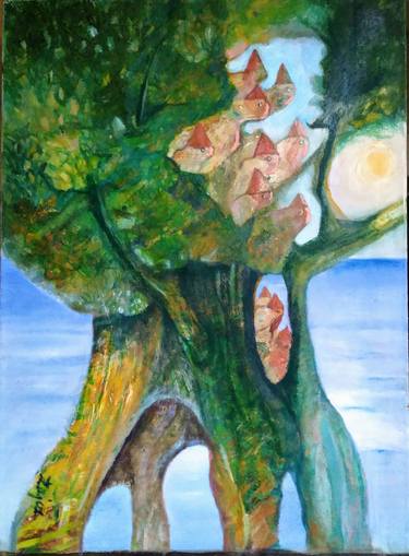 Print of Tree Paintings by Aldona Zając