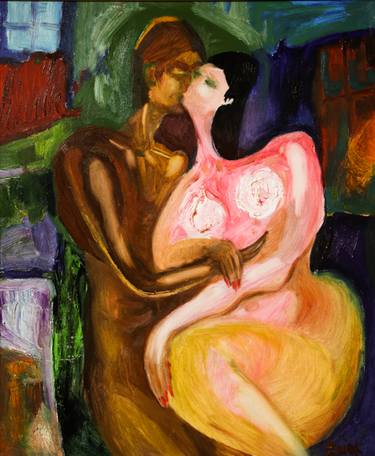 Original Expressionism Love Paintings by Aldona Zając
