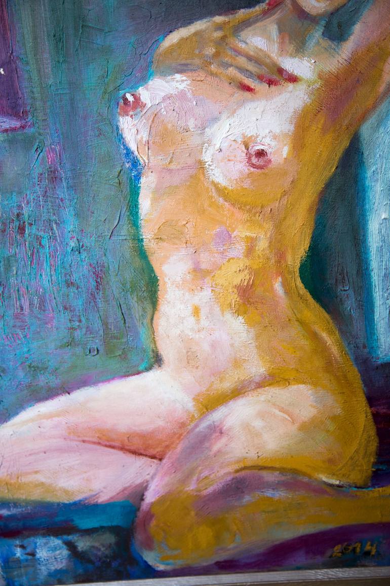Original Expressionism Erotic Painting by Aldona Zając