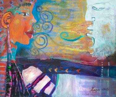 Original Abstract Expressionism Love Paintings by Aldona Zając