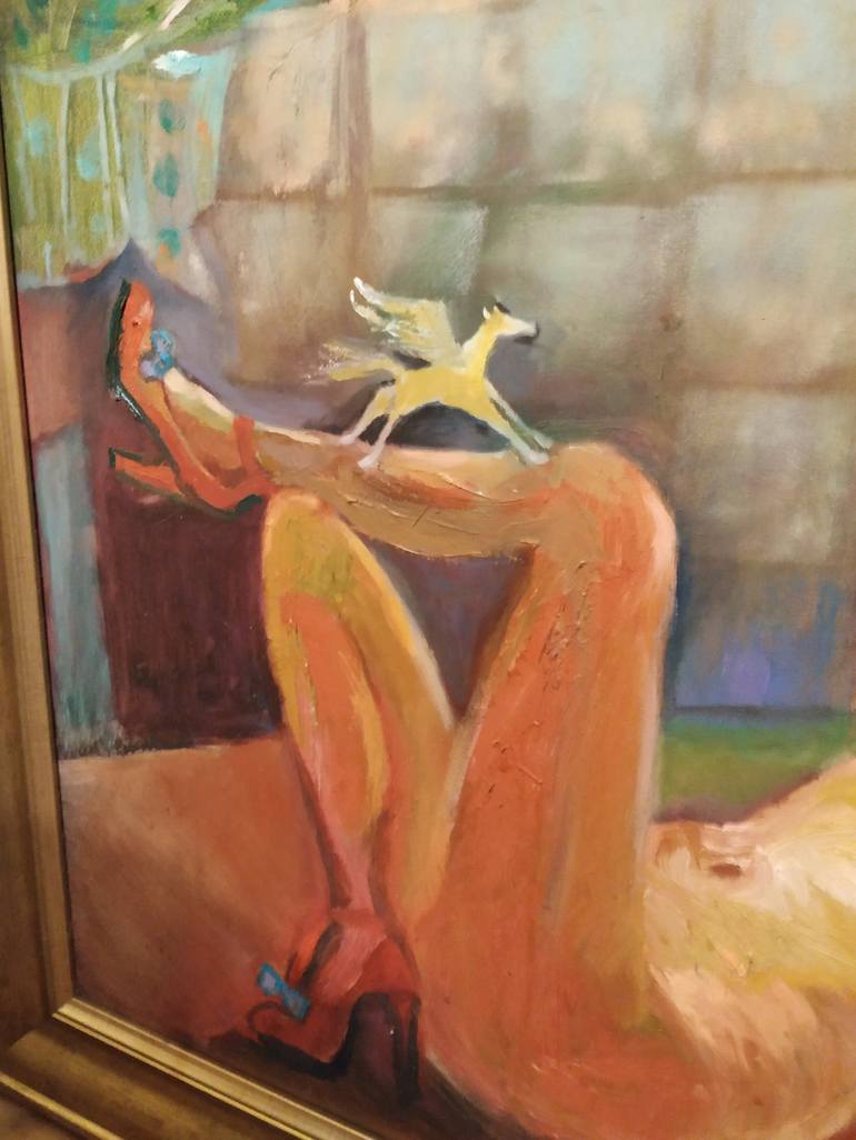 Original Expressionism Women Painting by Aldona Zając