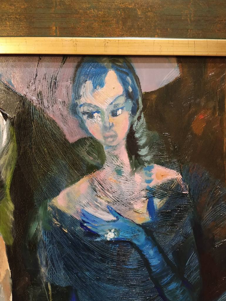 Original Expressionism Women Painting by Aldona Zając