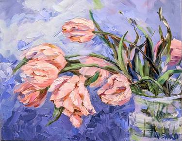 Original Contemporary Floral Paintings by Vera Saiko