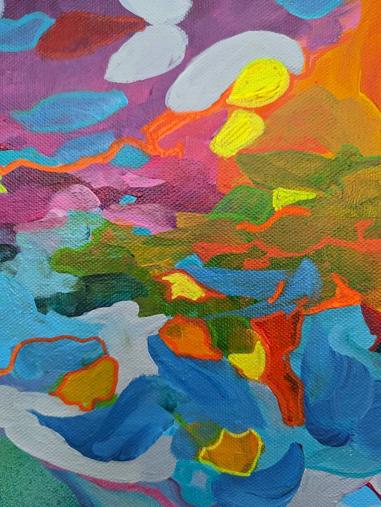 Original Abstract Expressionism Abstract Painting by Vera Saiko