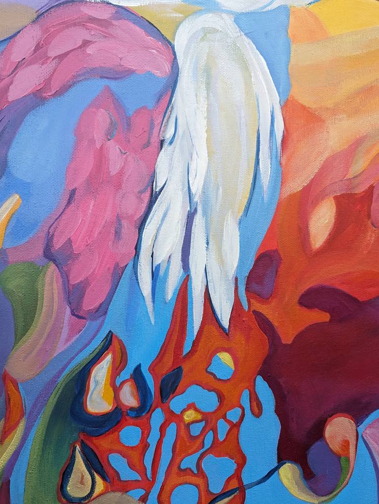 Original Abstract Fantasy Painting by Vera Saiko