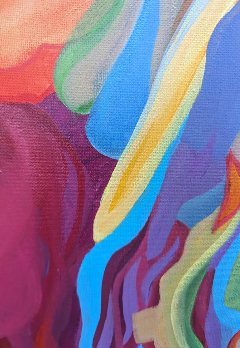 Original Abstract Fantasy Painting by Vera Saiko