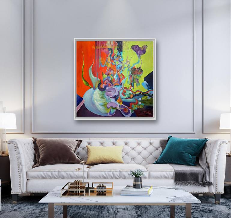 Original Abstract Painting by Vera Saiko