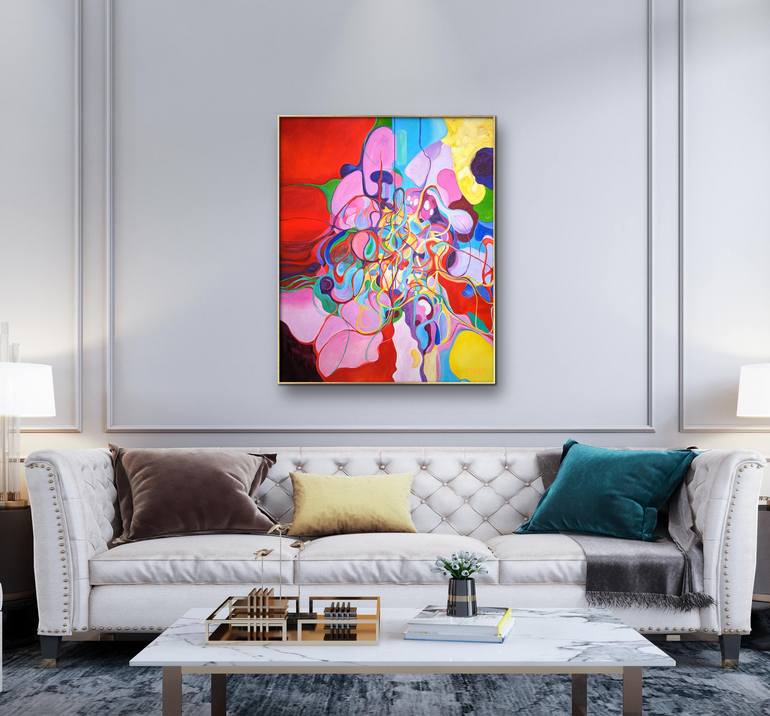 Original Conceptual Abstract Painting by Vera Saiko