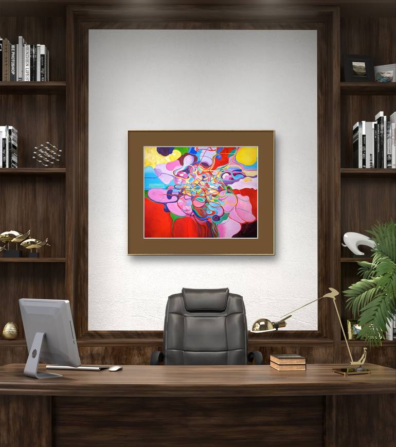 Original Conceptual Abstract Painting by Vera Saiko