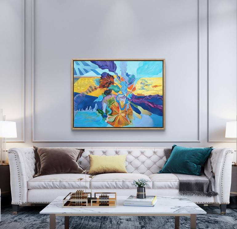 Original Conceptual Abstract Painting by Vera Saiko