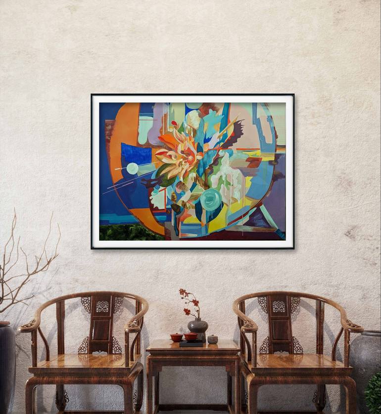 Original Conceptual Abstract Painting by Vera Saiko