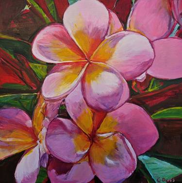 Print of Fine Art Floral Paintings by Christine Davis