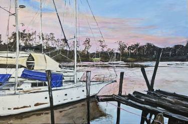 Print of Fine Art Boat Paintings by Christine Davis