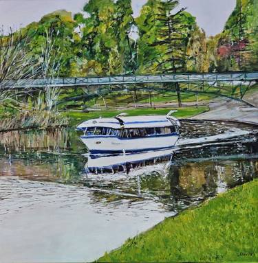 Original Contemporary Boat Paintings by Christine Davis