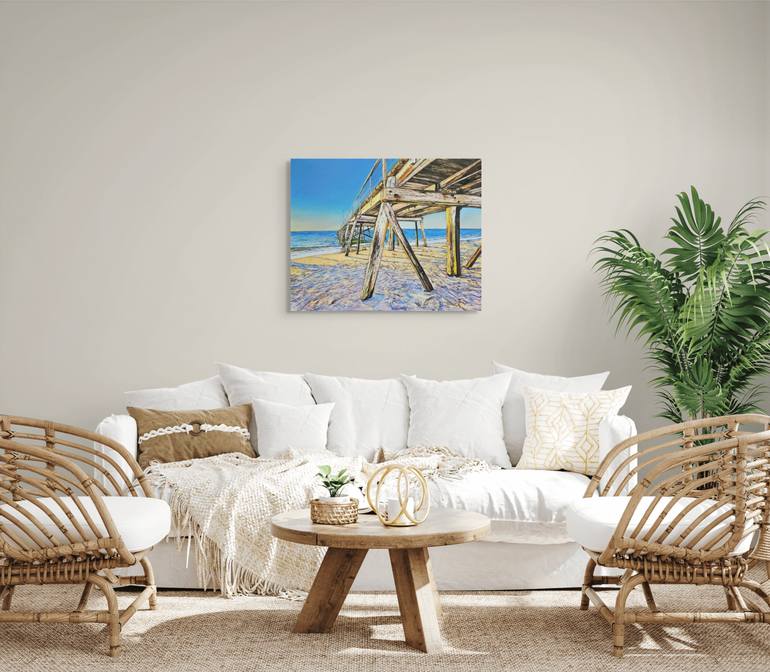 Original Impressionism Beach Painting by Christine Davis