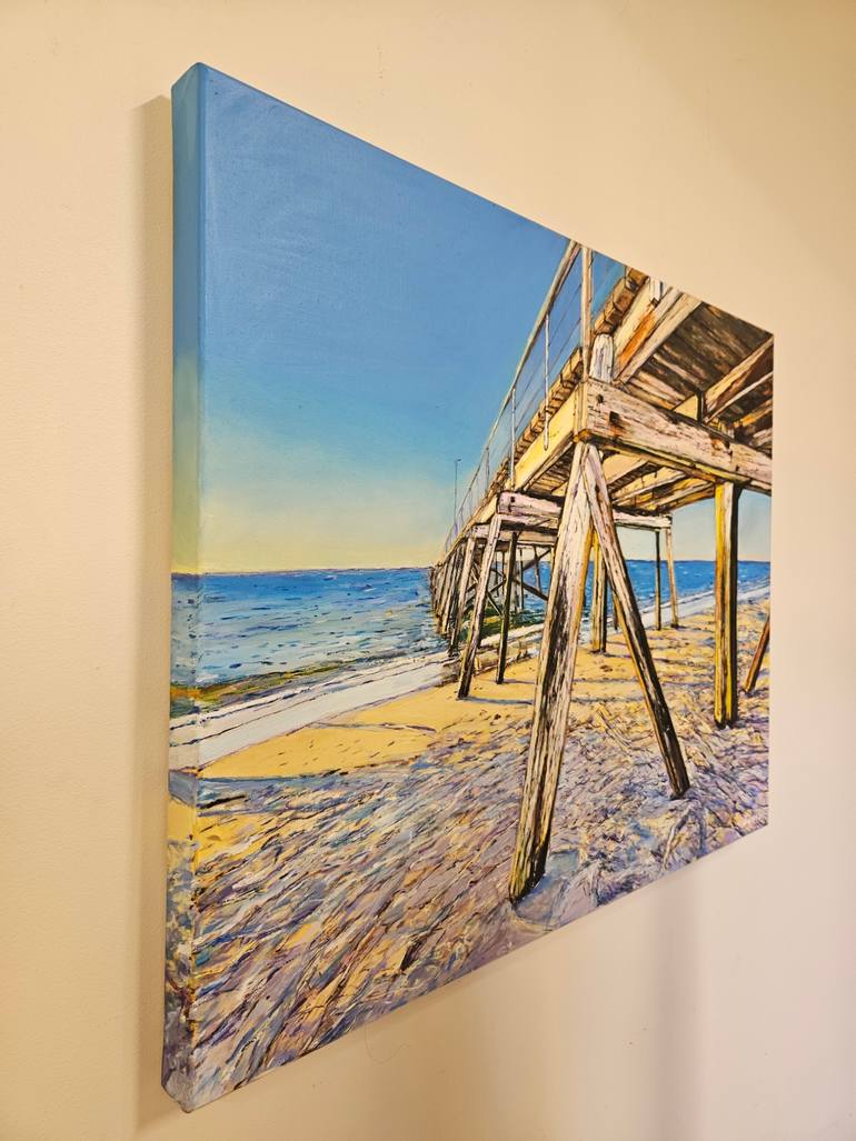 Original Impressionism Beach Painting by Christine Davis