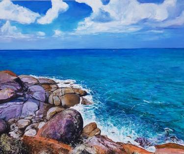 Print of Contemporary Seascape Paintings by Christine Davis