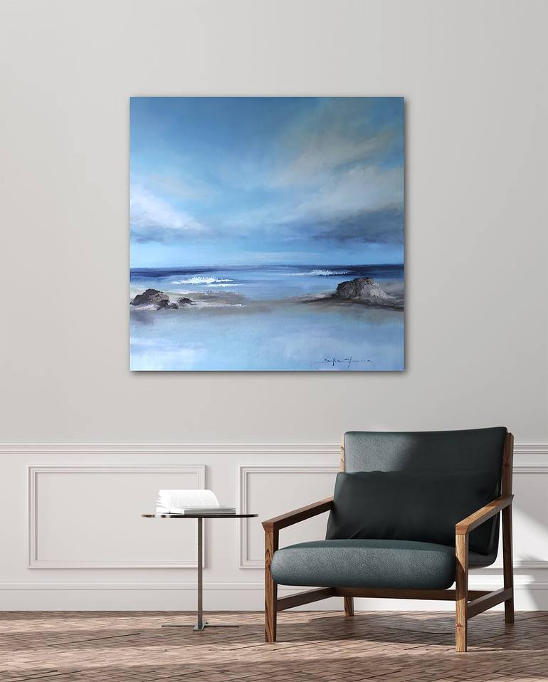 Original Abstract Seascape Painting by Sofia Fomkina