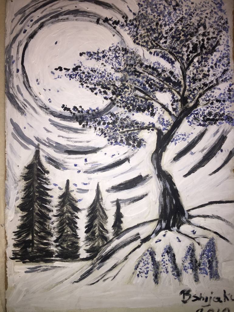 japanese tree painting