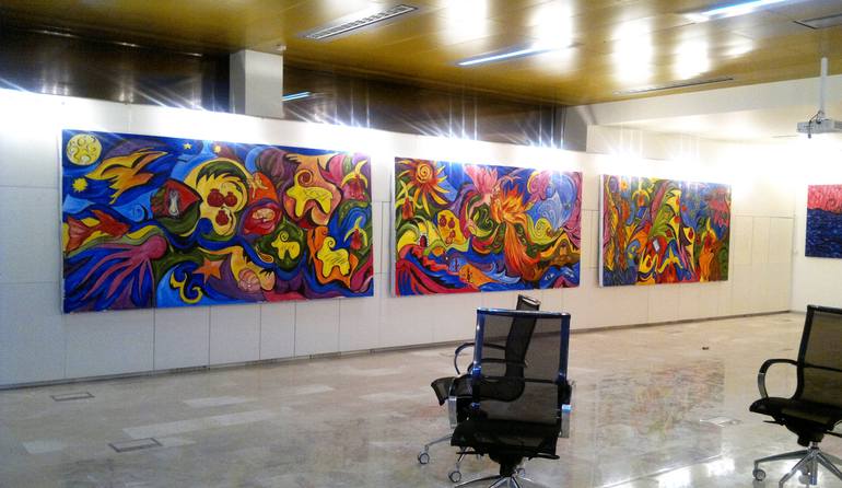 Original Figurative Abstract Painting by Shahribanu Abdulaziz