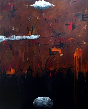 Original Abstract Expressionism Abstract Paintings by Eris Lungguh Sumantri