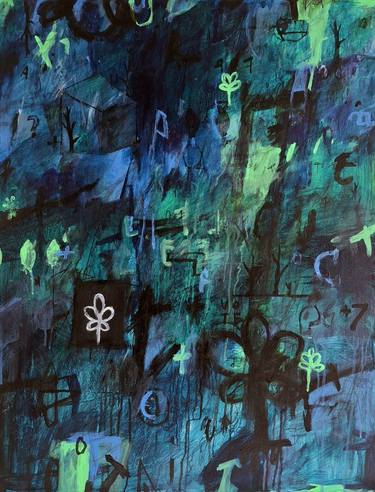 Original Conceptual Abstract Painting by Eris Lungguh Sumantri