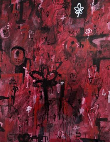 Original Conceptual Abstract Painting by Eris Lungguh Sumantri