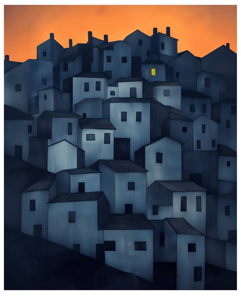 Original Cities Digital by Michael Spengler | Surrealism Art on Paper | The work of the night