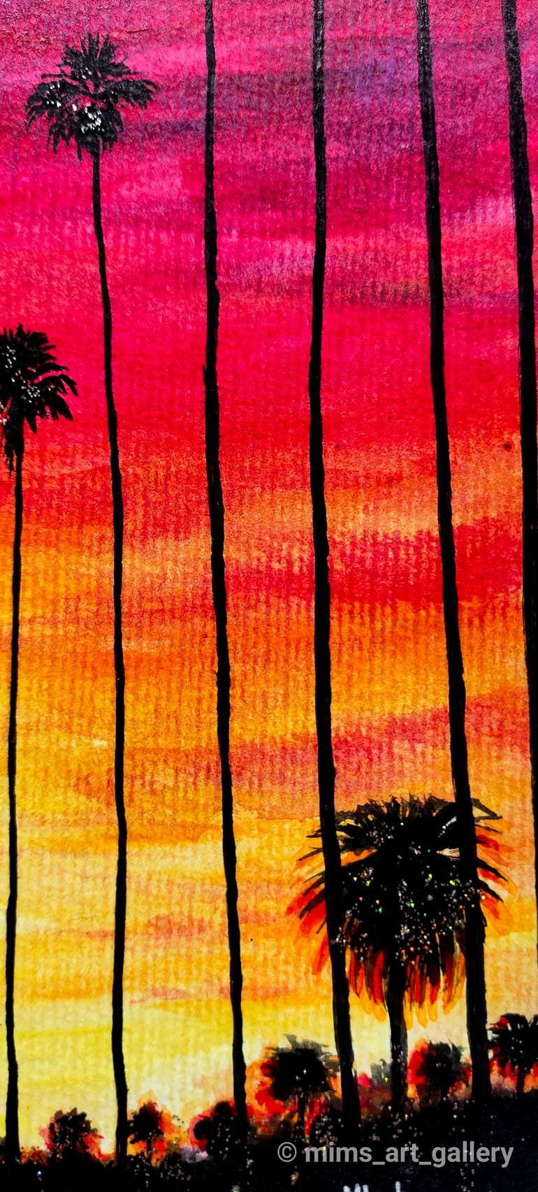 Original Abstract Expressionism Landscape Painting by Moumita Maity