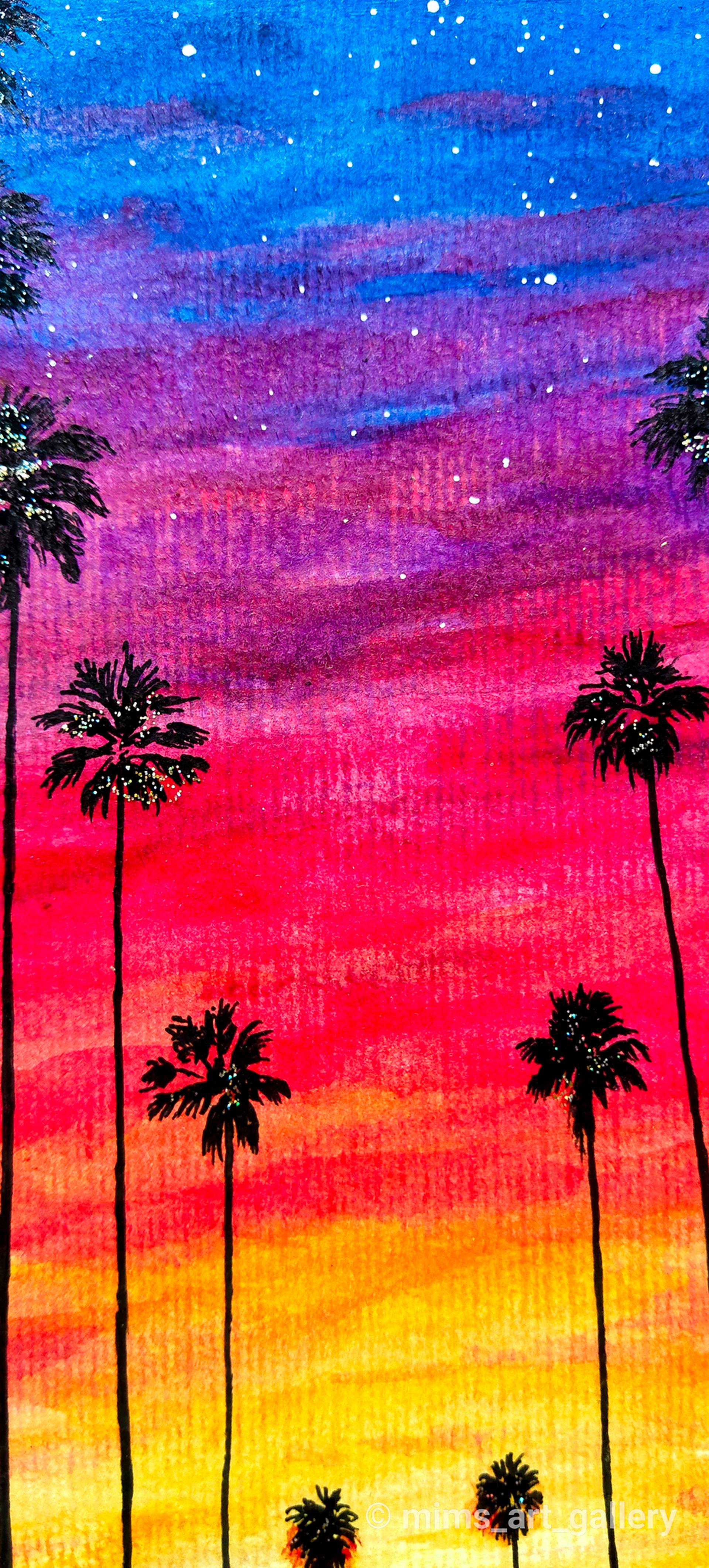 Sunset In California 3 Painting By Moumita Maity Saatchi Art