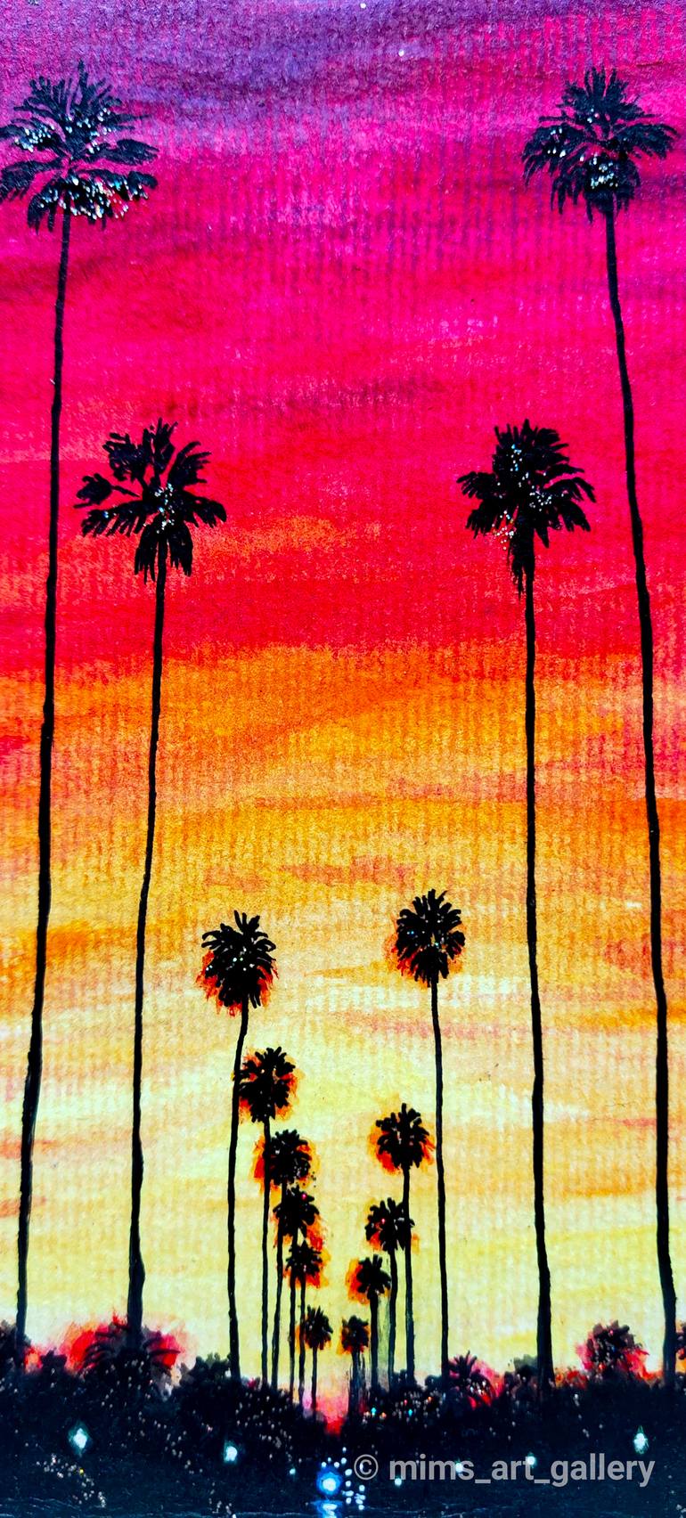 Original Abstract Expressionism Landscape Painting by Moumita Maity