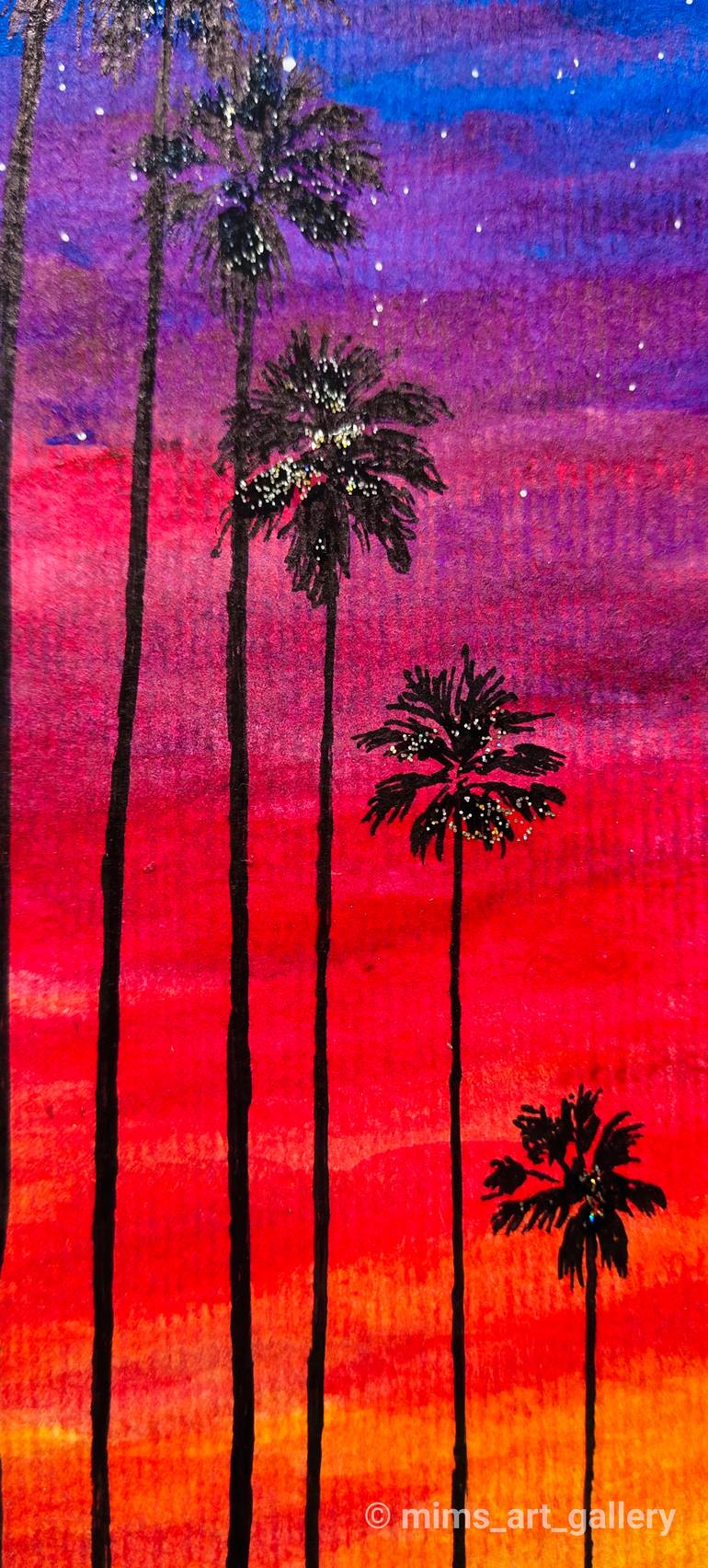 Original Abstract Expressionism Landscape Painting by Moumita Maity