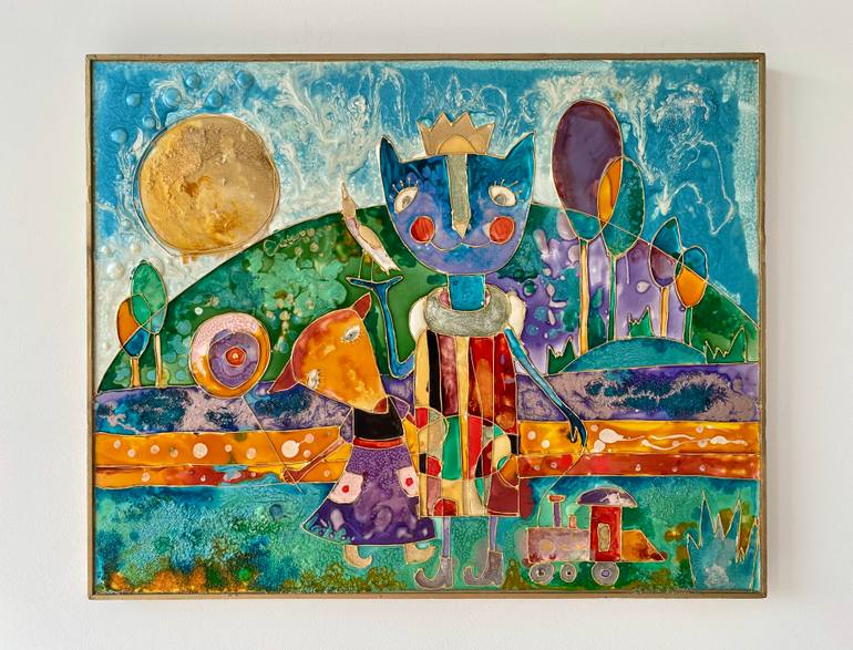 Original Surrealism Abstract Painting by Vira Syvorotkina