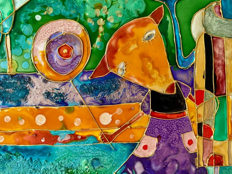 Original Surrealism Abstract Painting by Vira Syvorotkina