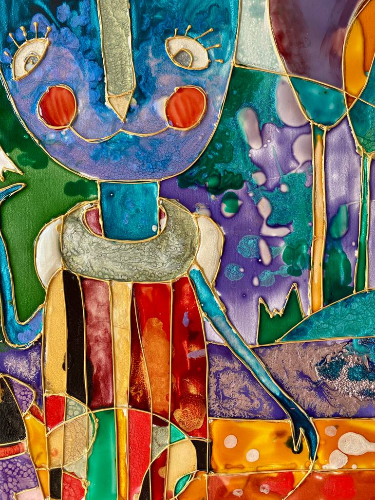 Original Surrealism Abstract Painting by Vira Syvorotkina