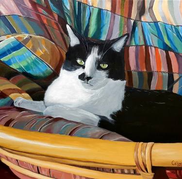 Original Conceptual Cats Paintings by Celine Gregoire