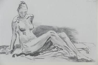 Original Realism Nude Drawings by Philip Cope