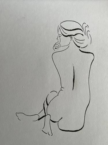 Original Minimalism Nude Drawings by Philip Cope